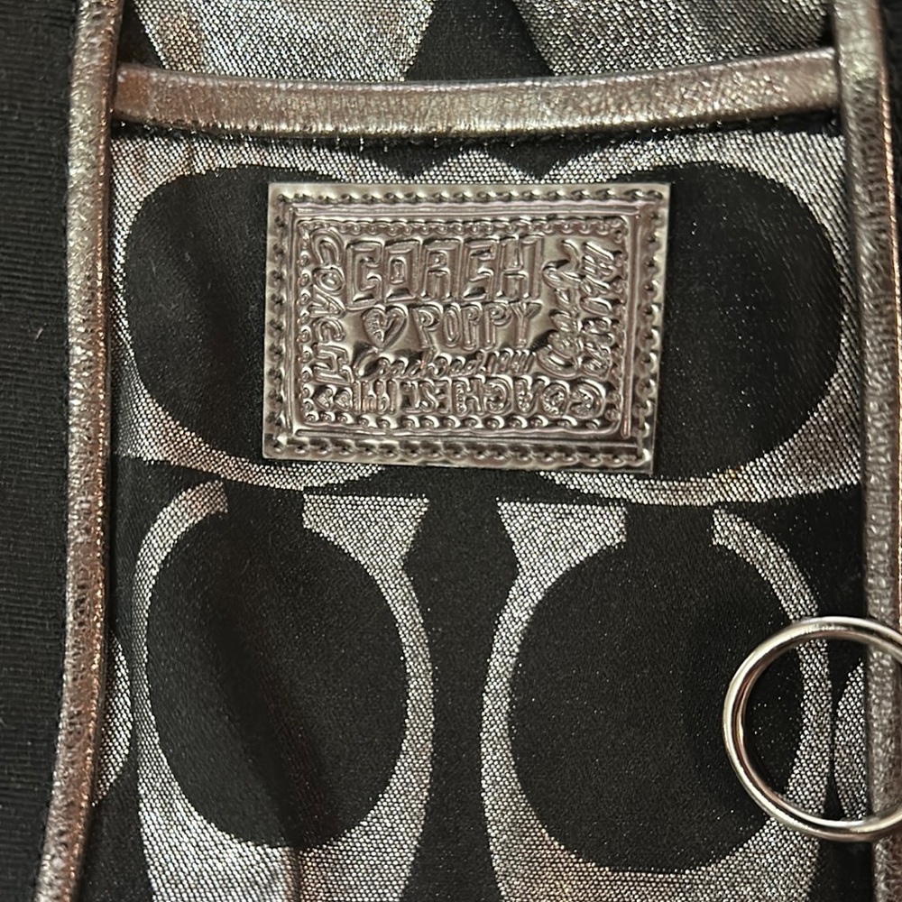 Coach Stylish Black and Silver Handbag - Picture 5 of 5